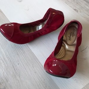 Deflex Comfort Red ballerina flats